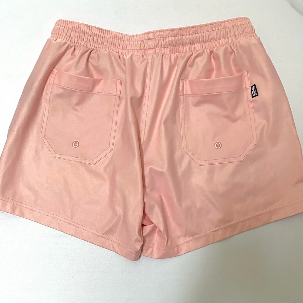Nomad Trunks Pink Swim Hybrids with Red Drawstring S